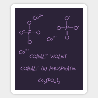 Pigment Molecules Cobalt Violet Sticker